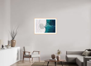 36 x 24″, Fine art print - maple frame Pancake Lagoon