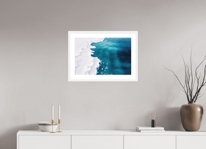 24 x 16″, Fine art print - white frame Opalescence