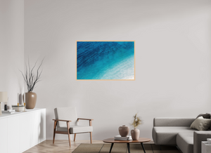 45 x 30″, Direct print on aluminum - maple frame Rainbow