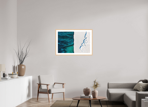 36 x 24″, Fine art print - maple frame Divide