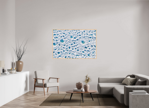 60 x 40″, Direct print on aluminum - maple frame Jigsaw
