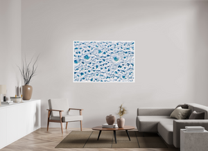 60 x 40″, Direct print on aluminum - white frame Jigsaw