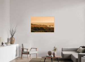 45 x 30″, Direct print on aluminum - maple frame Wildfire Dusk