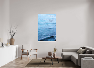 40 x 60″, Direct print on aluminum - white frame Waiting