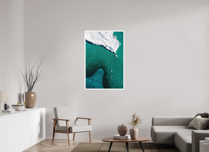 30 x 45″, Direct print on aluminum - white frame Dueling