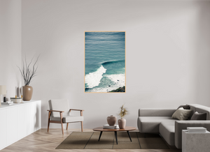 40 x 60″, Direct print on aluminum - maple frame S-Wave