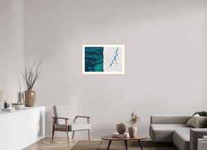 30 x 20″, Fine art print - maple frame Divide