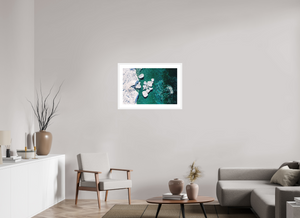 30 x 20″, Fine art print - white frame Phases