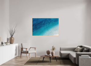 60 x 40″, Direct print on aluminum - maple frame Rainbow