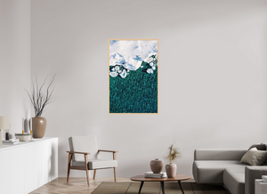 30 x 45″, Direct print on aluminum - maple frame Crawl