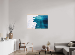 45 x 30″, Direct print on aluminum - maple frame Opalescence