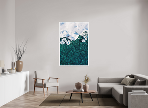 40 x 60″, Direct print on aluminum - white frame Crawl