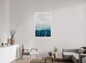 30 x 45″, Direct Print on aluminum - white frame Float