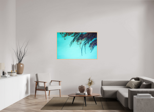 54 x 36″, Direct print on aluminum - maple frame Drift