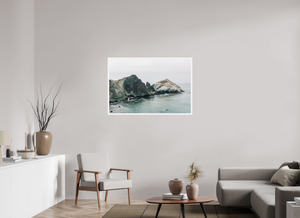 45 x 30″, Direct print on aluminum - white frame Cape San Martin