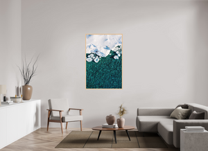 36 x 54″, Direct print on aluminum - maple frame Crawl