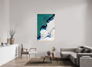 40 x 60″, Direct print on aluminum - maple frame Shadows