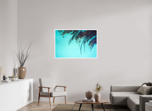 45 x 30″, Direct print on aluminum - white frame Drift