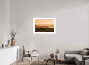 36 x 24″, Fine art print - white frame Wildfire Dusk