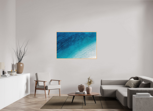 54 x 36″, Direct print on aluminum - maple frame Rainbow
