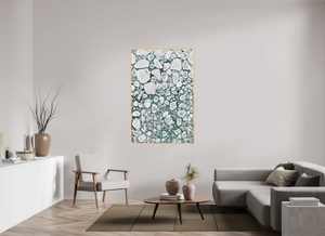 40 x 60″, Direct print on aluminum - maple frame Medley