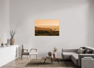 54 x 36″, Direct print on aluminum - maple frame Wildfire Dusk